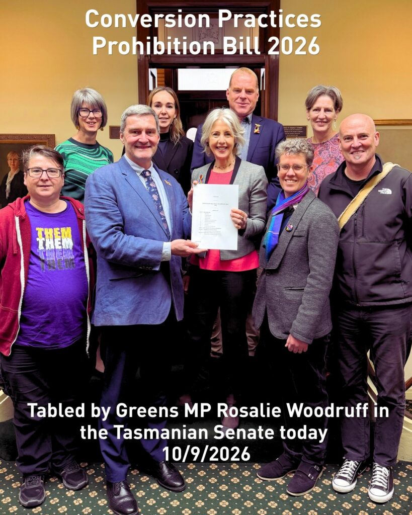 Conversion Practices Prohibition Bill 2026 Tabled in the Tasmanian Senate 1092026