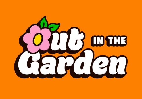 Out in the garden Logo tile